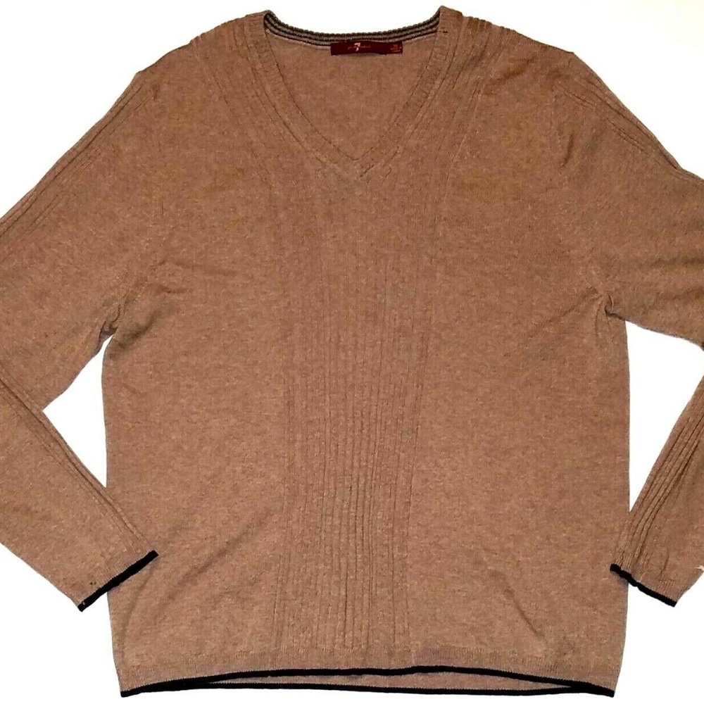 7 For All Mankind Men's Tan Sweater | XL
